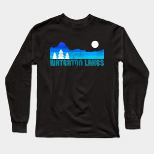 Waterton Lakes national park retro vintage Long Sleeve T-Shirt